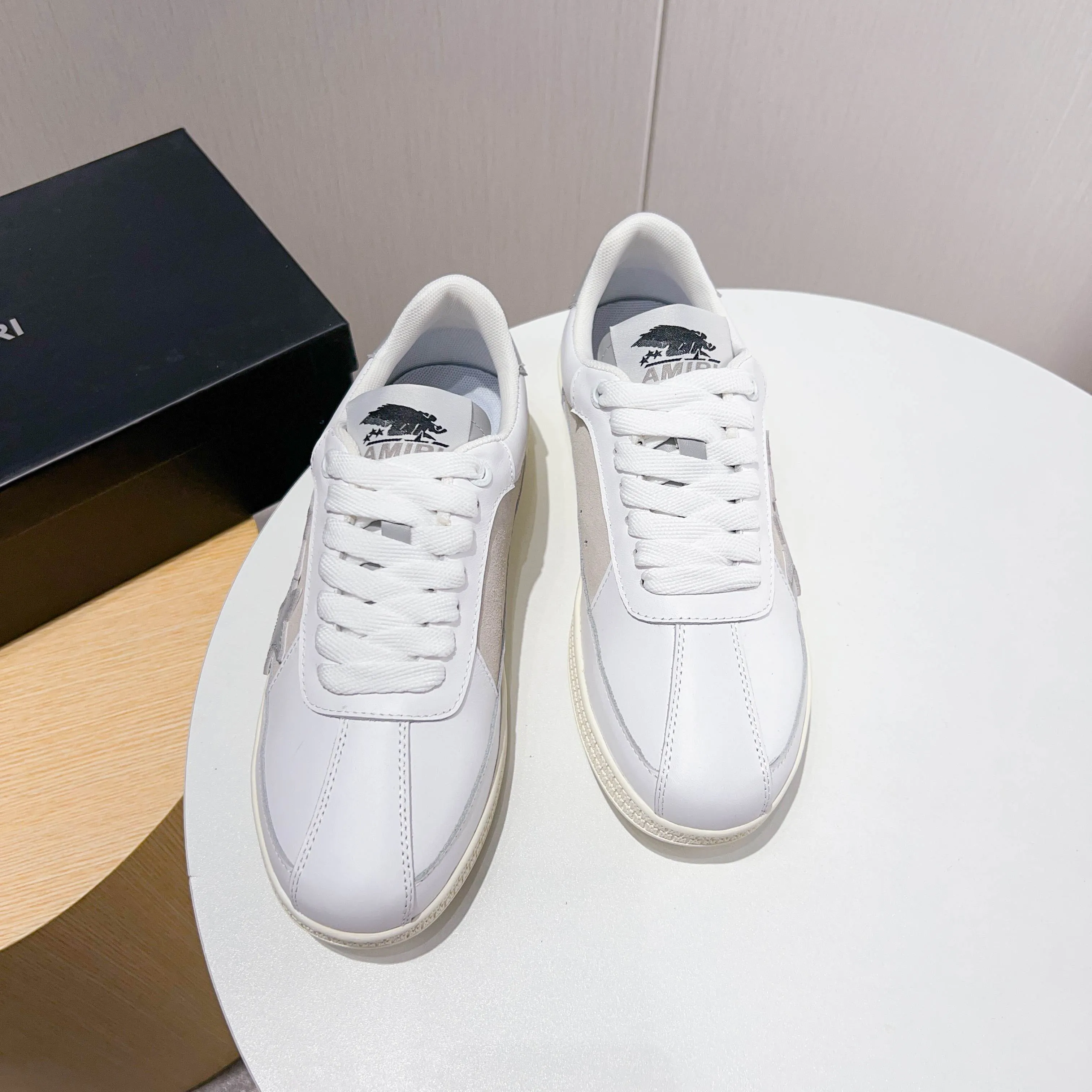 Men's shoes 💰420 [New style] 🌲🌲Balmain - New Amiri trendy shoes, low-top casual sports shoes, the same style as celebrities, made of selected pebbled cowhide and frosted cowhide, original outsole, comfortable on the feet, high-end workmanship, welcome to buy. Size: 39-45 (46 customized)